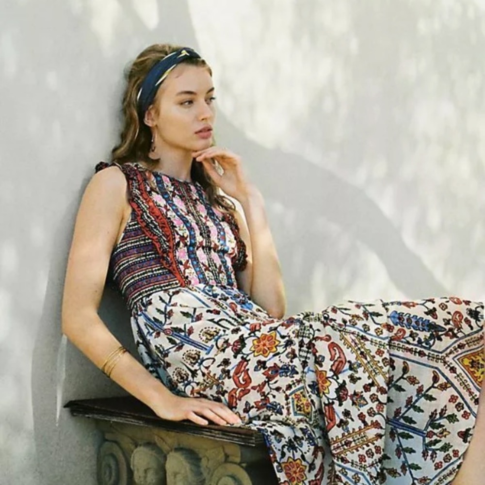 Valerie Embroidered Maxi Dress from Anthropologie